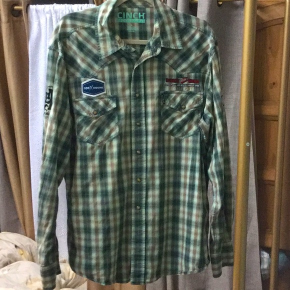 Cinch Other - Men’s cinch plaid rodeo cutting horse shirt western cowboy ranch riding